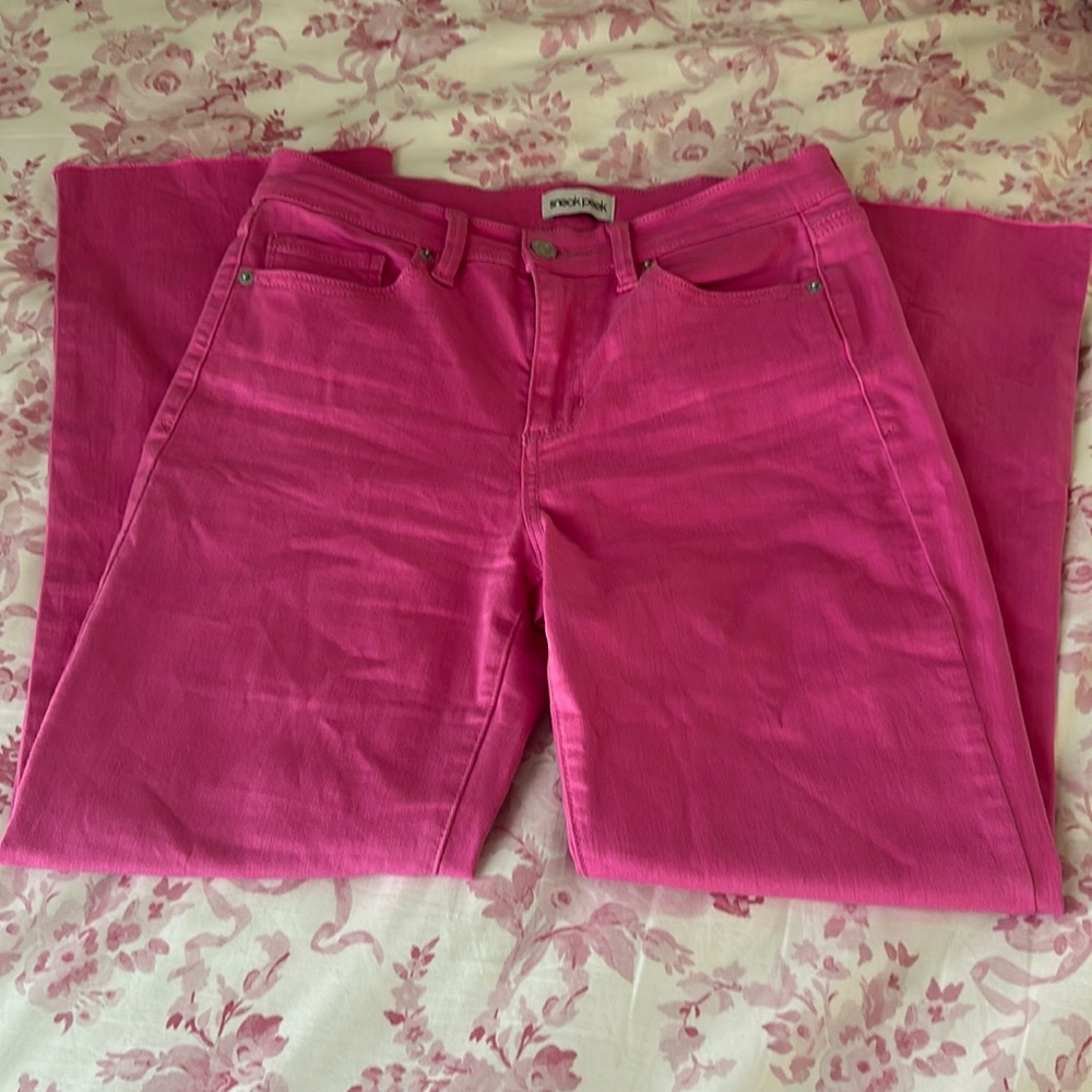 Sneak Peek Pink Jeans, From A Boutique, Size 27 In Women’s